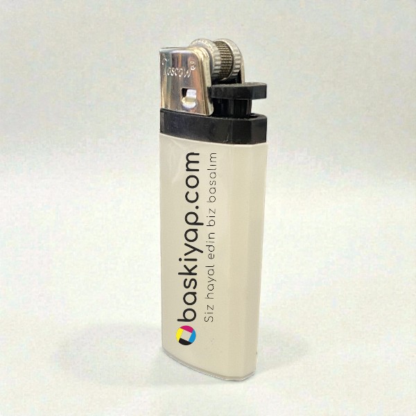 Taşlı Promosyon Çakmak - Beyaz görsel