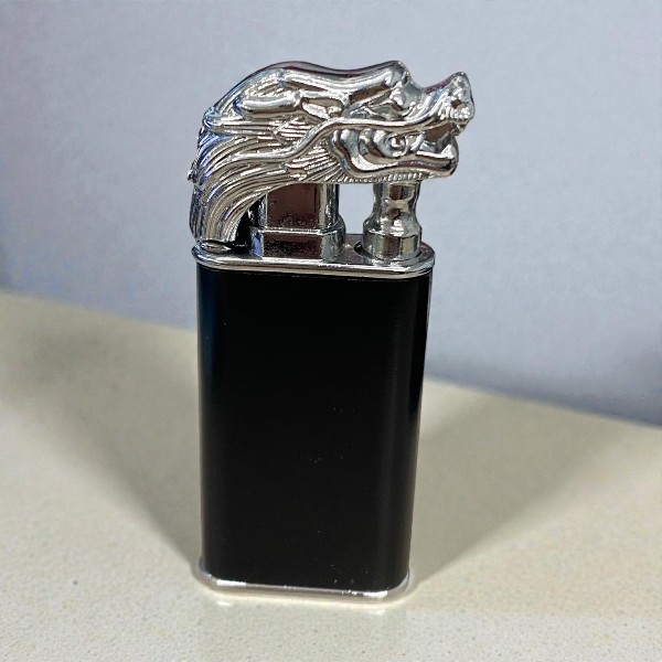 Kişiye Özel Timsah Başlı Çakmak - Gümüş görsel