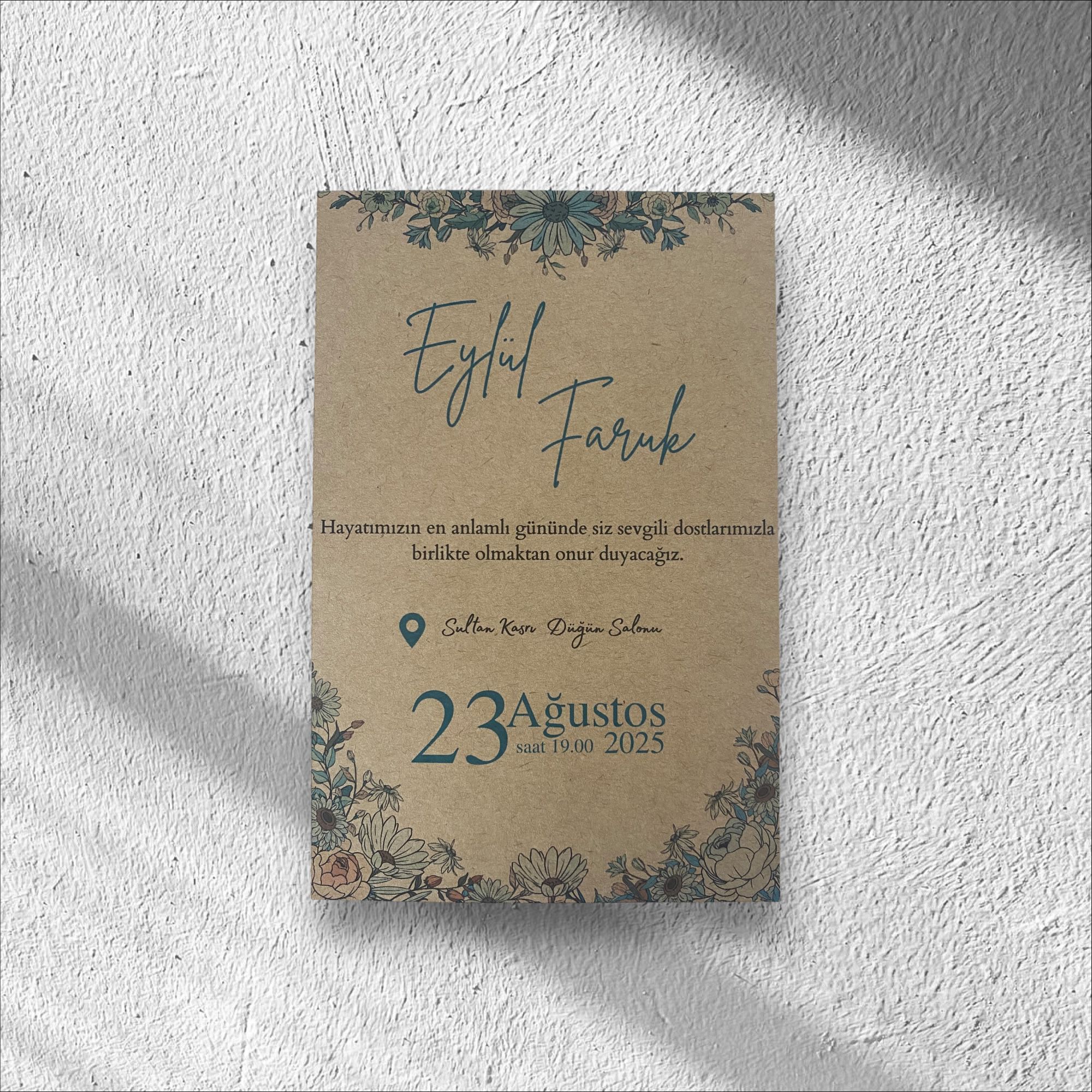 Kraft Davetiye 9.5 X 14 Cm görsel