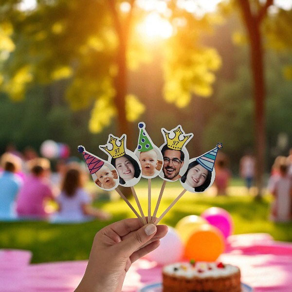 Pasta Süsü Fotoğraflı Kişiye Özel 10'Lu görsel