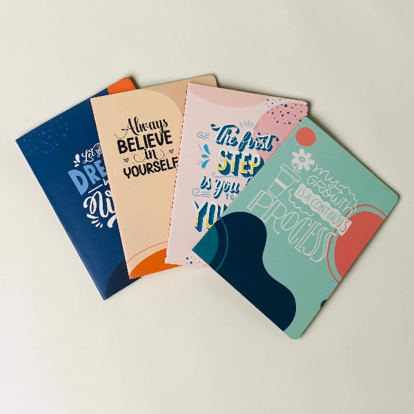 Motive Edici 4'Lü Defter Seti -  Çizgili