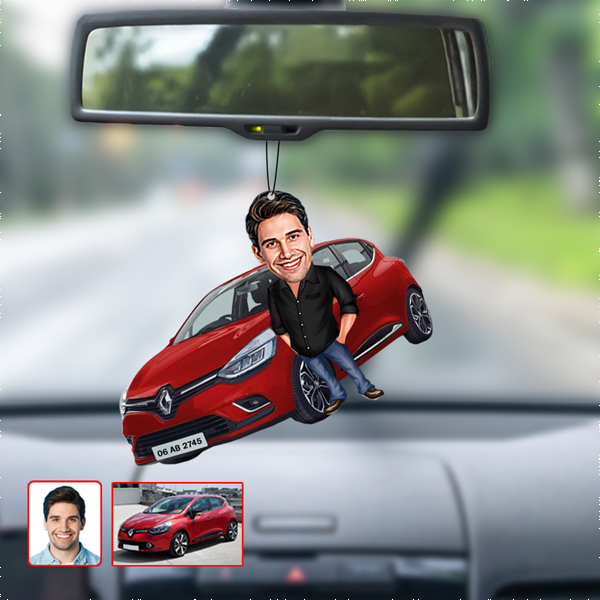 Kişiye Özel Arabalı Dikiz Aynası Süsü Erkek - Görsel 1