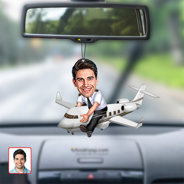 Pilot Karikatür Dikiz Ayna Süsü - Görsel 1