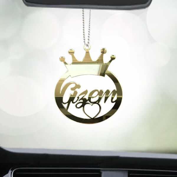 Taç Figürlü Dikiz Aynası Süsü - Görsel 1