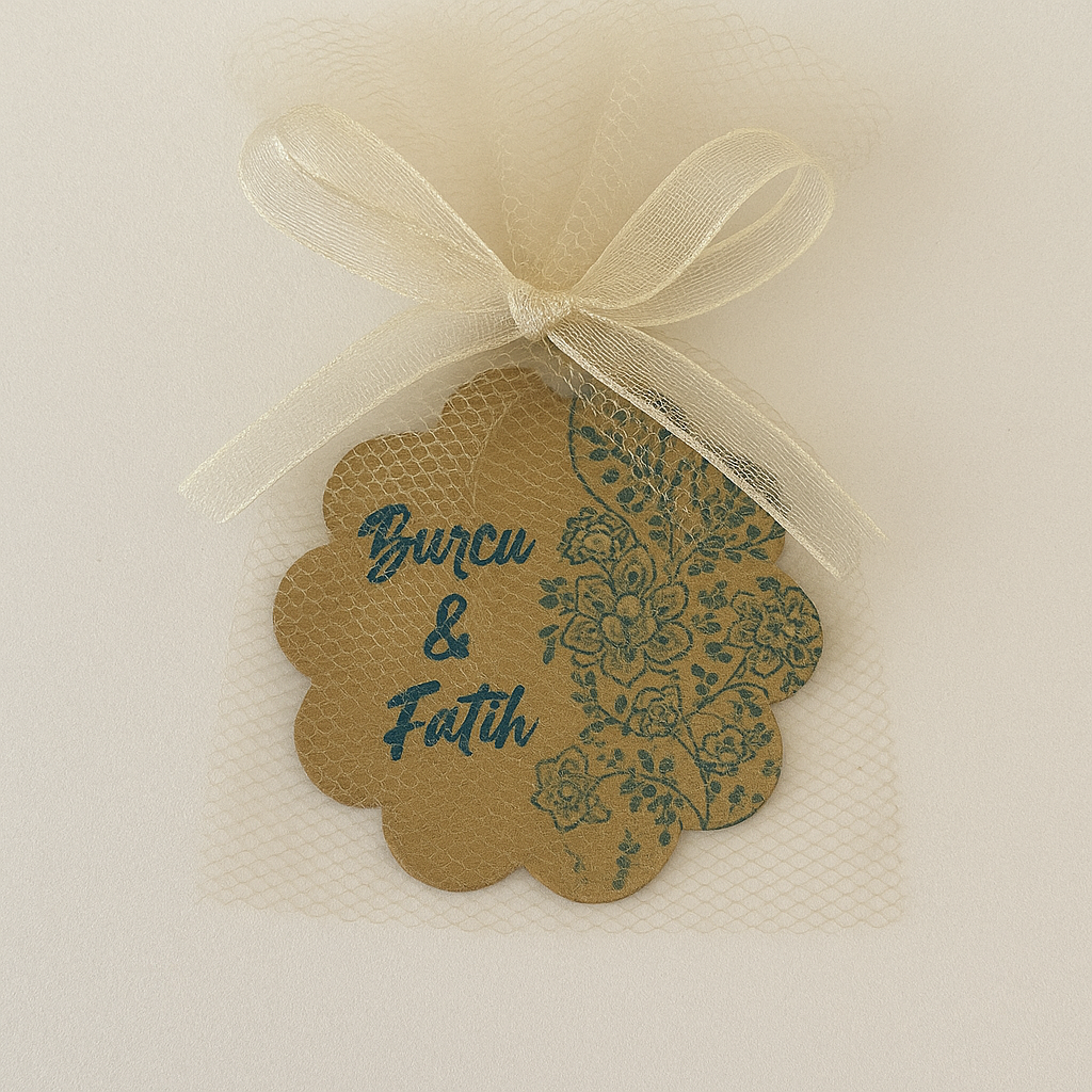 Kraft Hediyelik / Marka Etiketi Çiçek Kesim - Görsel 1