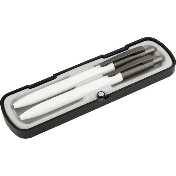 Kişiye Özel Tükenmez Ve Versatil Kalem Set 2Li - Beyaz görsel