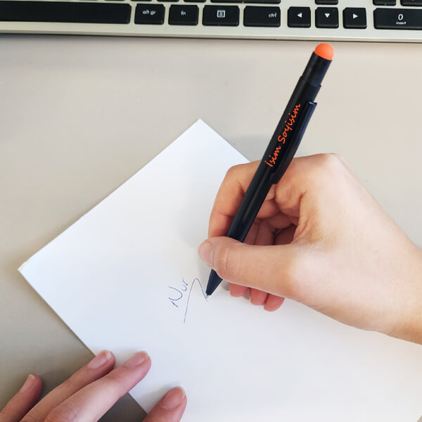 Kişiye Özel Turuncu Metal Dokunmatik Kalem