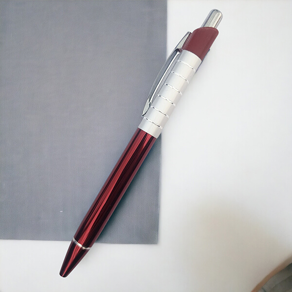 Kişiye Özel Gümüş Çizgili Metal Lazer Kazıma Tükenmez Kalem