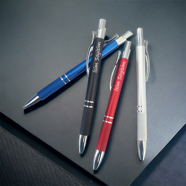 Kişiye Özel Desenli Lazer Kazıma Tükenmez Kalem görsel