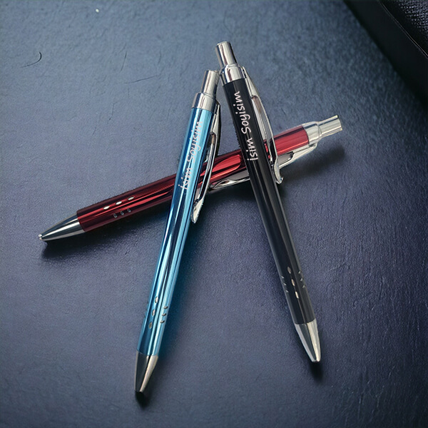 Kişiye Özel Metal Lazer Kazıma Tükenmez Kalem