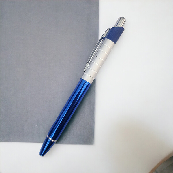 Kişiye Özel Gümüş Çizgili Metal Lazer Kazıma Tükenmez Kalem