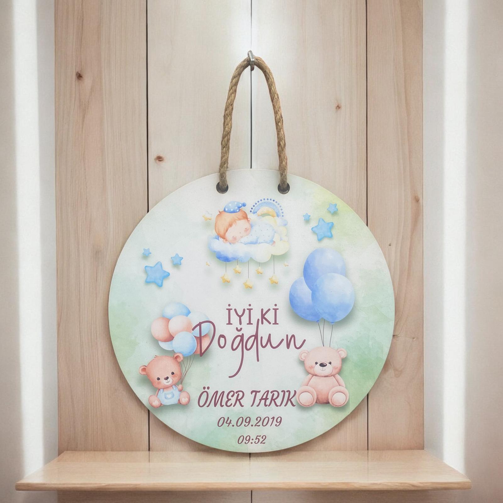 Kişiye Özel Baskılı Pleksi Ve Ahşap Kapı Süsü görsel