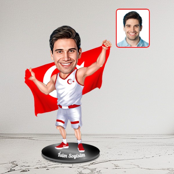 Milli Basketbol Takımı Karikatür Biblo - Görsel 2