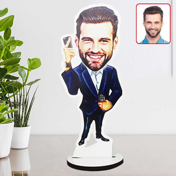 Kişiye Özel İş Adamı Karikatürlü Biblo - Görsel 1