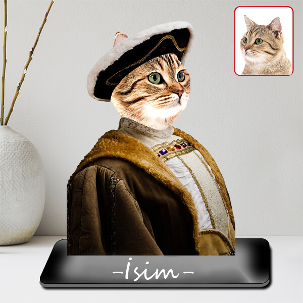 İsme Özel Kral Karikatürlü Evcil Hayvan Biblosu - Görsel 2