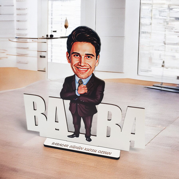 Kişiye Özel Ahşap Babalar Günü Biblosu - Görsel 1