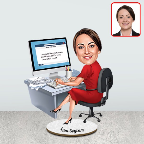 Masada Oturan Kadın Tasarımlı Biblo - Görsel 1