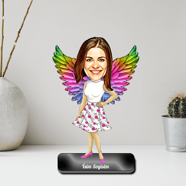 Kişiye Özel Melek Karikatür Biblo - Görsel 2