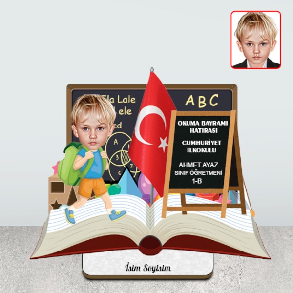 Okuma Bayramı Hediyelik Biblo Erkek Model 1 - Görsel 1