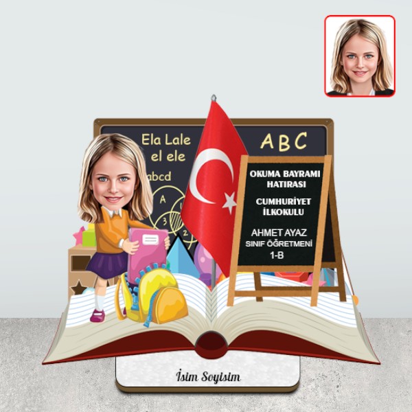 Okuma Bayramı Hediyelik Biblo Kız Model 1 - Görsel 1