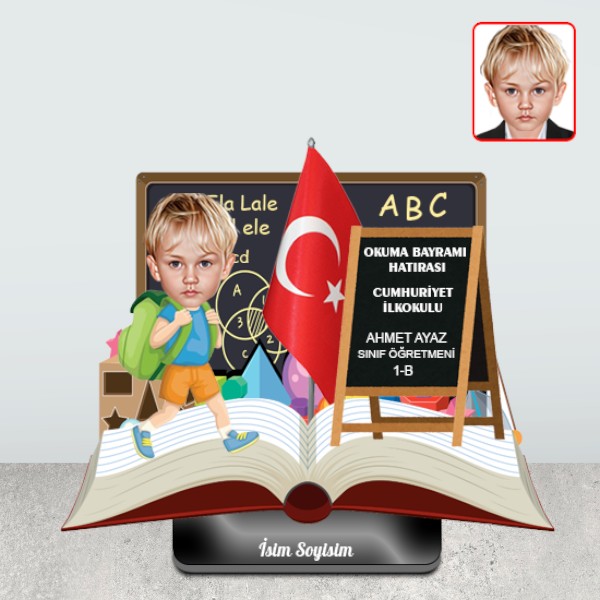 Okuma Bayramı Hediyelik Biblo Erkek Model 1 - Görsel 2