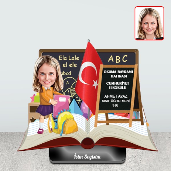 Okuma Bayramı Hediyelik Biblo Kız Model 1 - Görsel 2