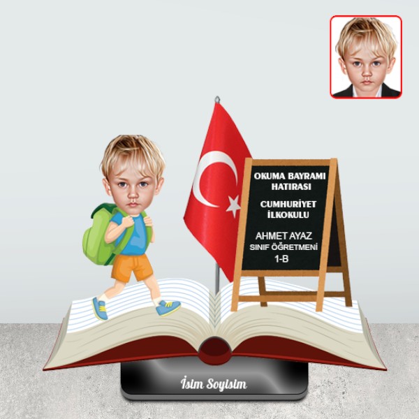 Okuma Bayramı Hediyelik Biblo Erkek Model 2 - Görsel 2