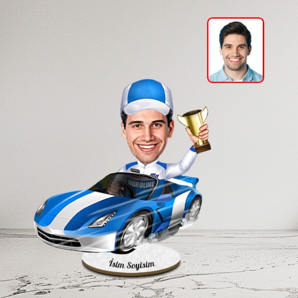 Kişiye Özel Rallici Karikatür Biblo - Görsel 1