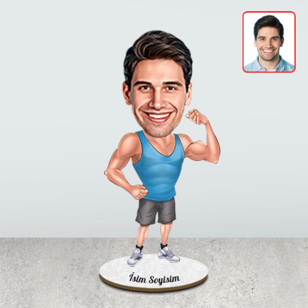 Kişiye Özel Sporcu Karikatür Biblo - Görsel 1