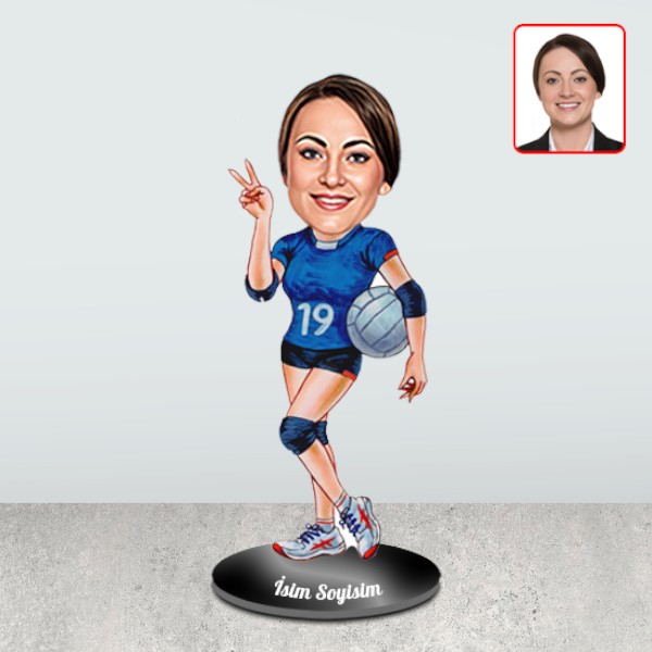 Kişiye Özel Voleybolcu Kadın Biblo - Görsel 2