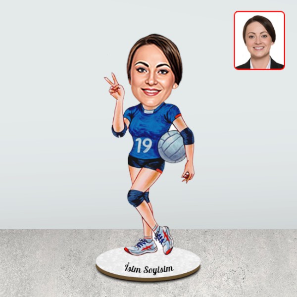 Kişiye Özel Voleybolcu Kadın Biblo - Görsel 1