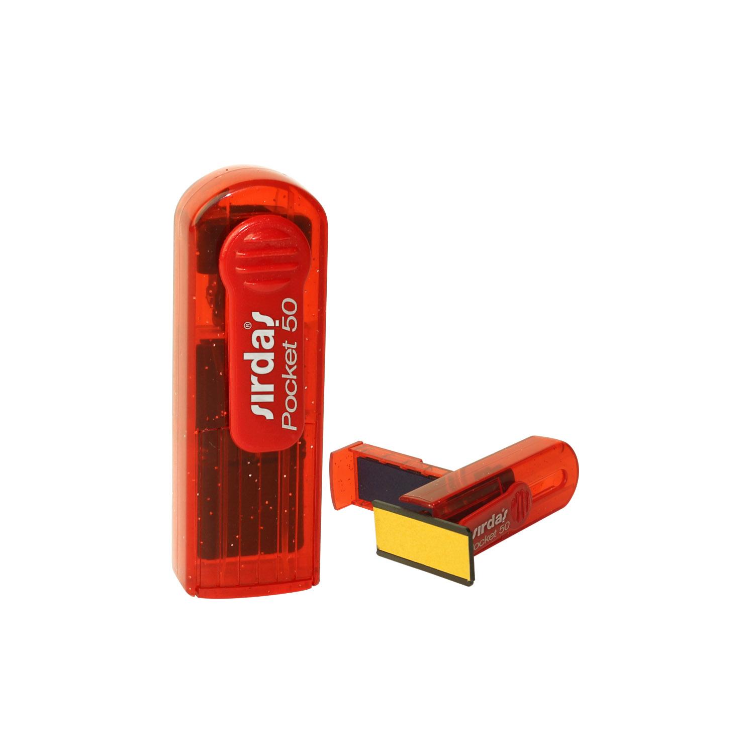 Sırdaş Pocket 50 Şeffaf Kırmızı Simli Gövde Cep Kaşesi görsel