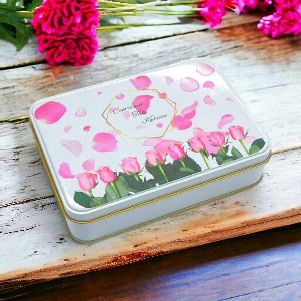 Baskılı Hediye Teneke Kutu 190X135X45Mm görsel