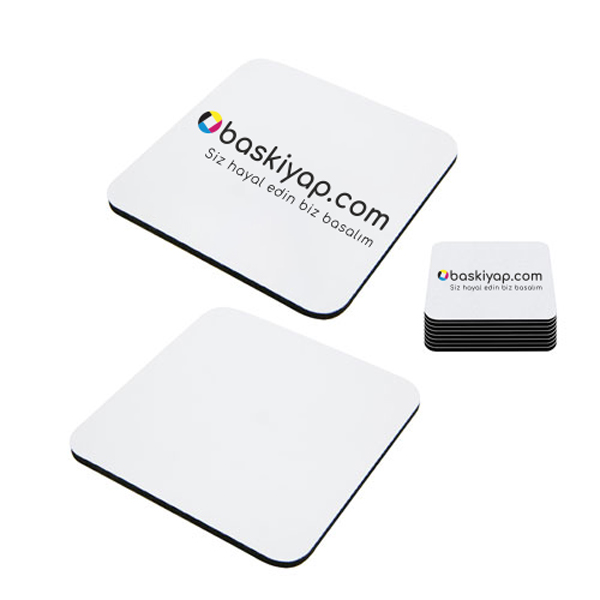 Kişiye Özel Kare Bardak Altlığı 7,5X7,5Cm görsel