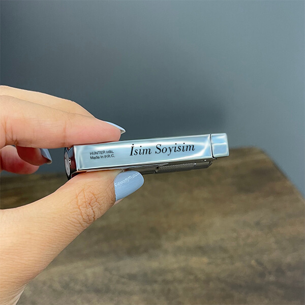 Gümüş Renkli İsim Yazılı Muhtar Çakmak - Gazlı görsel