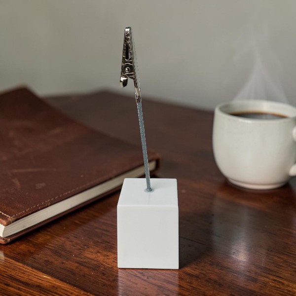 Kişiye Özel Baskılı Timsah Ağızlı Not Tutucu - Beyaz