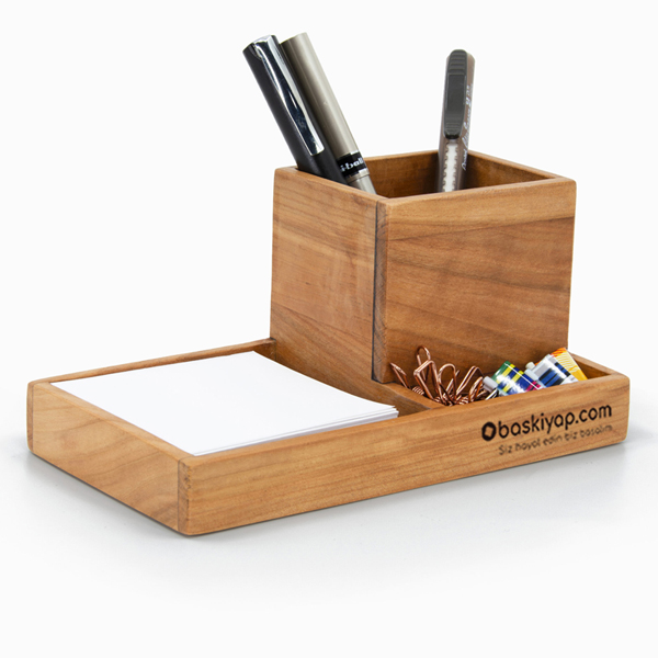 Çok Amaçlı Organizer Bölümlü Kalemlik Ve Not Kağıdı Kutusu Bir Arada Model 1 görsel