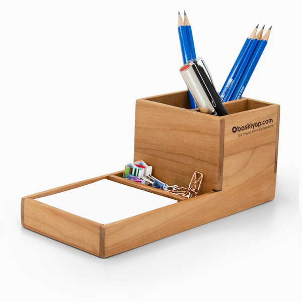 Çok Amaçlı Organizer Bölümlü Kalemlik Ve Not Kağıdı Kutusu Bir Arada Model 3 görsel