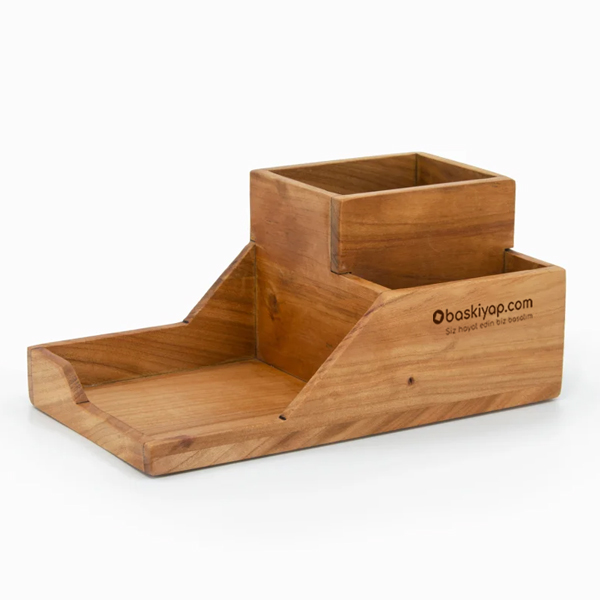 Çok Amaçlı Organizer Bölümlü Kalemlik Ve Not Kağıdı Kutusu Bir Arada Model 5 görsel