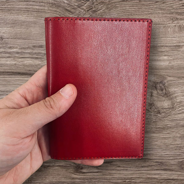 Kişiye Özel Termo Deri Kırmızı Pasaport Kılıfı görsel