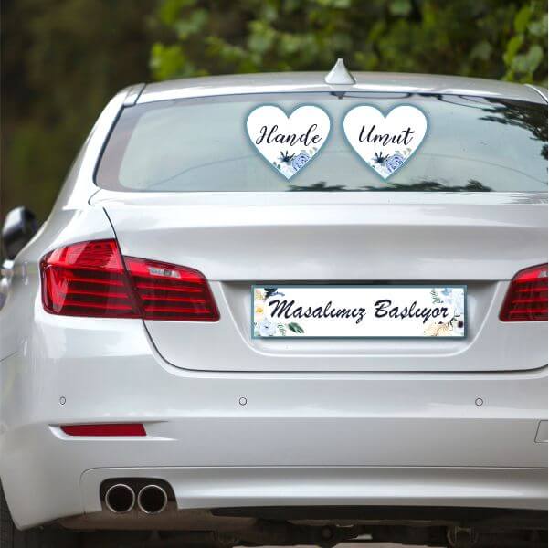Kişiye Özel Plaka Ve Cam Yazı Seti