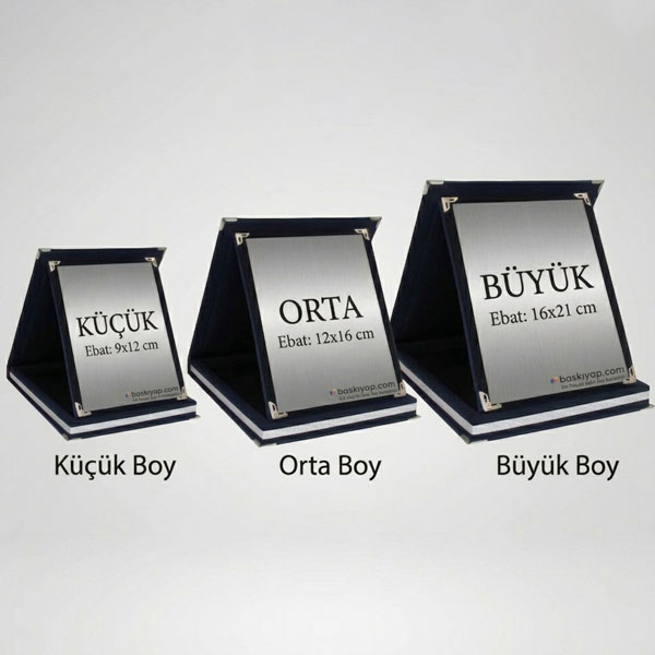 Büyük Boy Kişiye Özel Albüm Plaket 16X21 Cm - Lacivert görsel