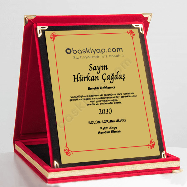 Orta Boy Kişiye Özel Albüm Plaket 12X16 Cm - Görsel 1