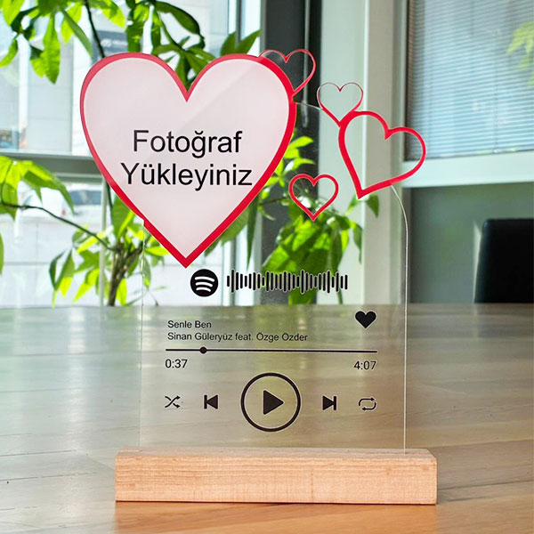 Kalpli Özel Kesim Pleksi Spotify Plak görsel