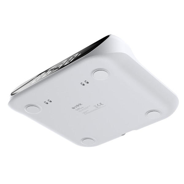 S-Link Sl-Cw18 Beyaz Telefon Uyumlu 15W Lcd Ekran Double Alarmlı Kablosuz Şarj Cihazı görsel