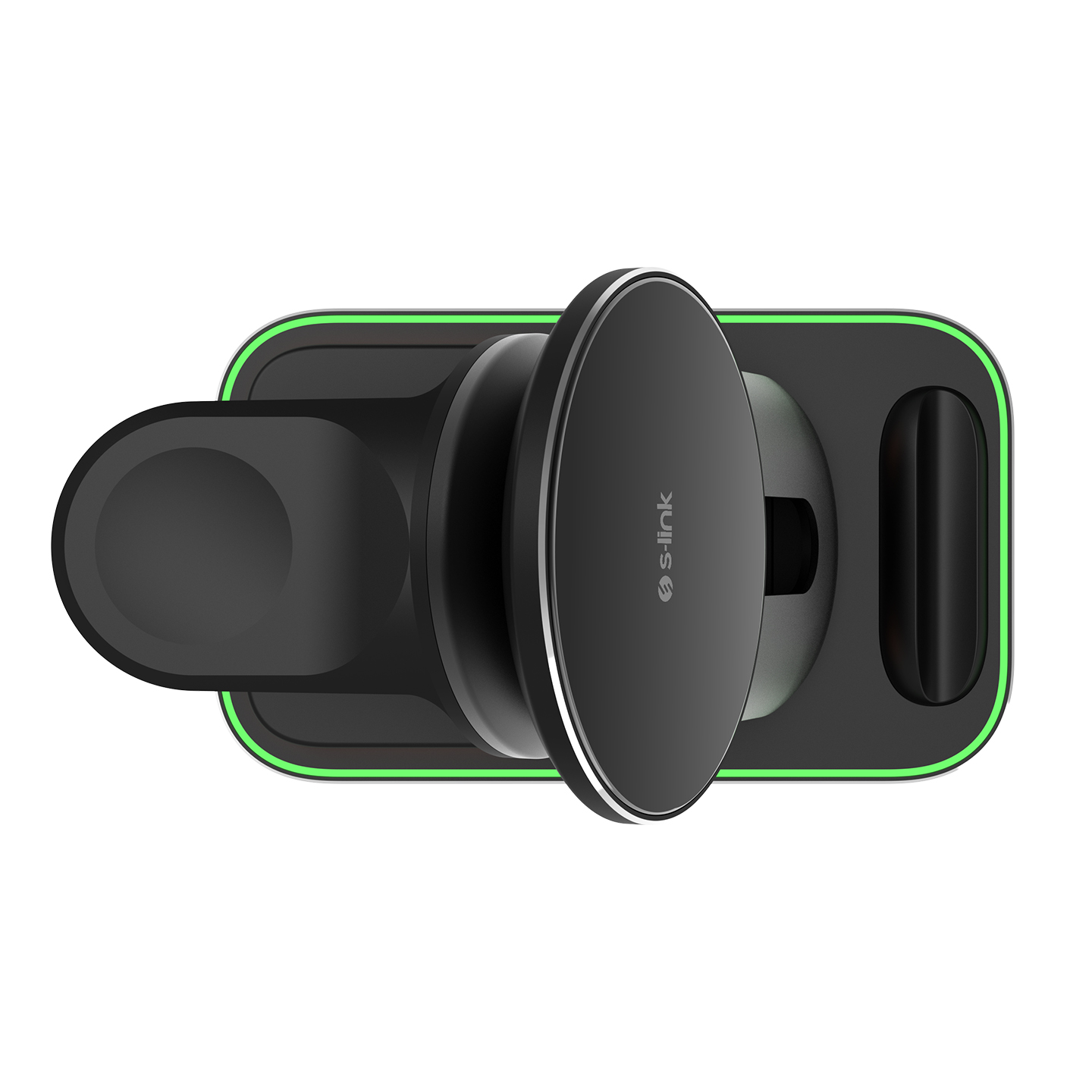 S-Link Sw-Cwf117 Siyah Ayarlanabilir Standlı 15W 3 İn 1 Magsafe Kablosuz Şarj Cihazı görsel