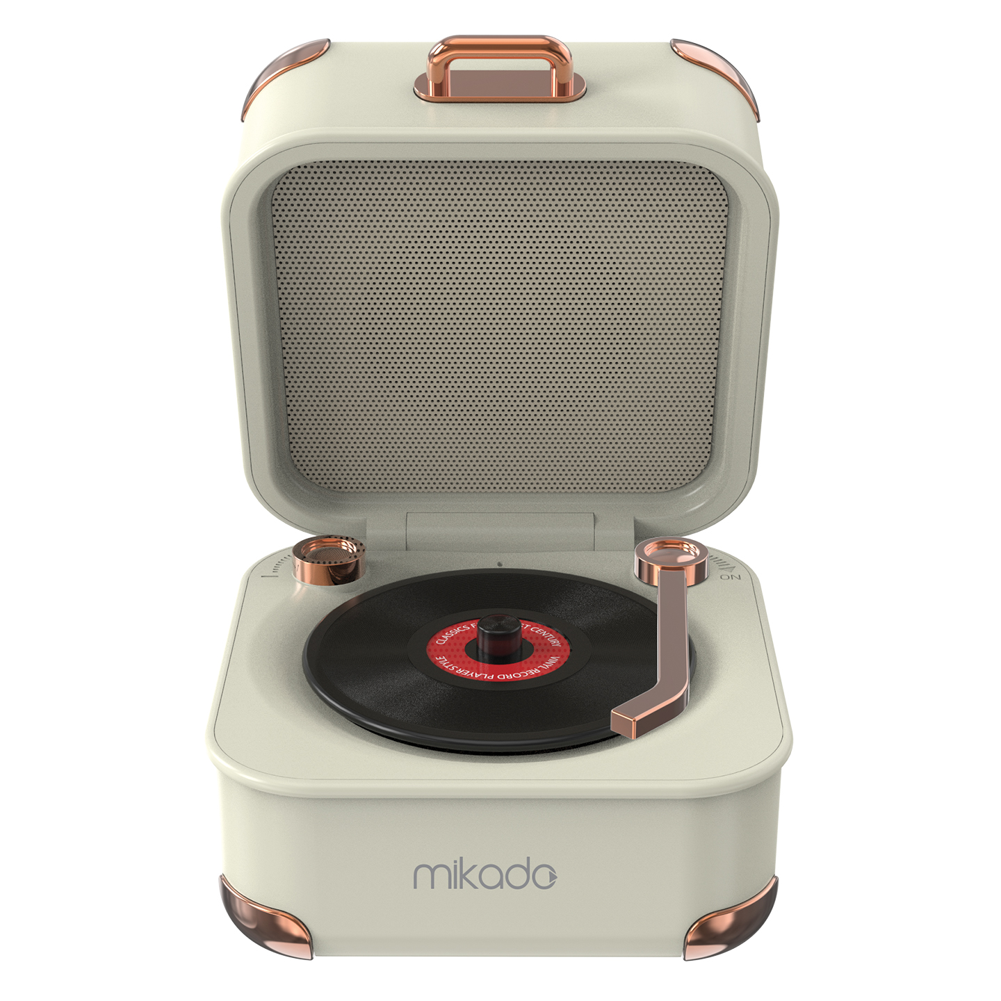 Mikado Md-62Bt 5W 1200Mah Krem Tf Kart + Bluetooth Destekli Klasik Retro Müzik Kutusu görsel