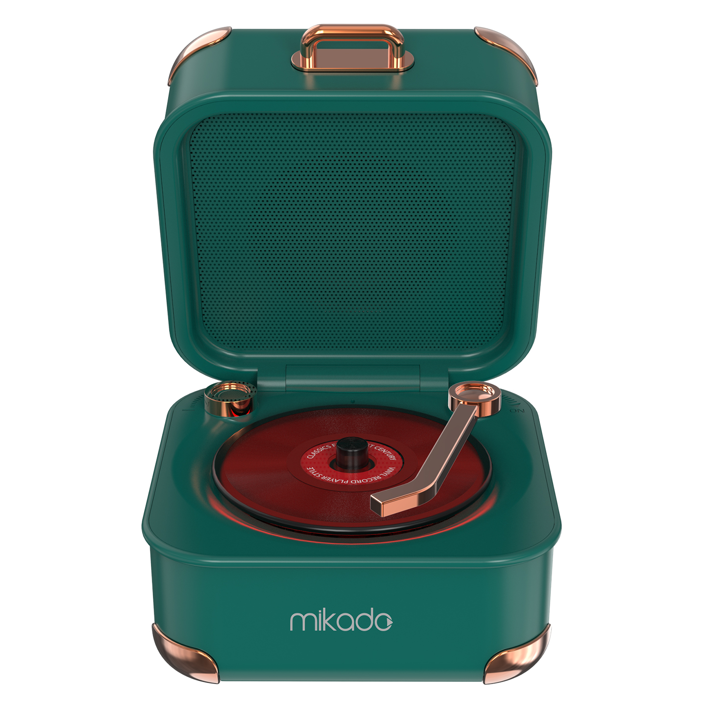 Mikado Md-62Bt 5W 1200Mah Yeşil Tf Kart + Bluetooth Destekli Klasik Retro Müzik Kutusu görsel