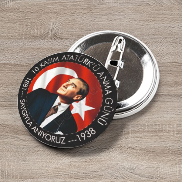 Atatürk Rozeti 10 Kasım 44 Mm 10 Adet
