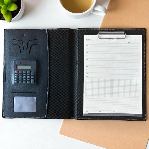 Kişiye Özel Baskılı Hesap Makinalı Taba Sekreterlik - Görsel 2